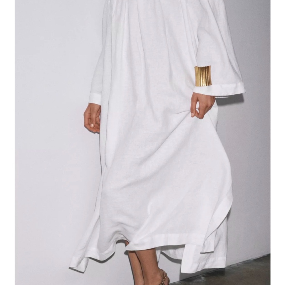 Zara White Off-Shoulder Maxi Dress - Picture 2 of 6